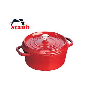 ストウブ／staub ピコ・ココット ラウンド28cm チェリーレッド 