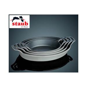 ストウブ オーバルスタッカブルディッシュ 21cm グレー （staub・ストーブ・グラタン皿・グラタンプレート・楕円）の画像