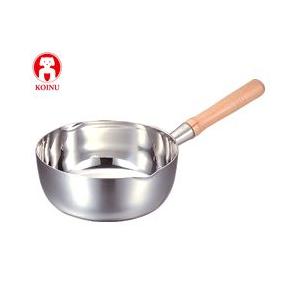 本間製作所 仔犬印 IH3層鋼クラッド 行平鍋15cm 15515 （電磁調理器対応・IH対応・雪平鍋・片手鍋・業務用・厨房用品）