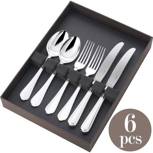 山崎金属工業／YAMACO 洋白銀器 ロイヤル ペアディナーセット6pcs RO-6