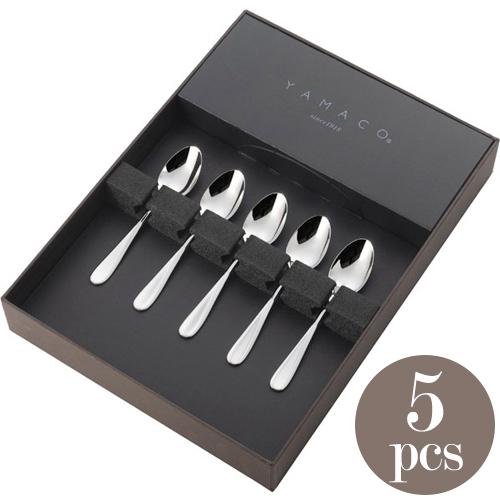 山崎金属工業／YAMACO フローラ 18-8 コーヒースプーンセット5pcs FLS 
