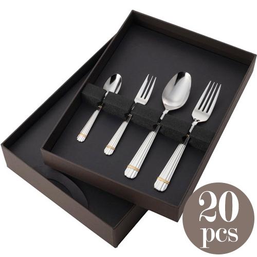 山崎金属工業／YAMACO スタンフォード 18-8 デザートセット20pcs SFS