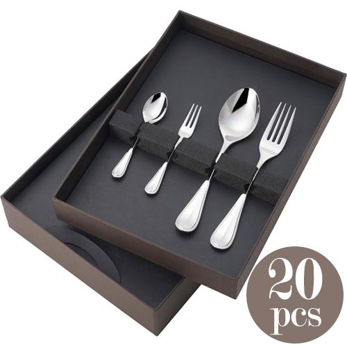 山崎金属工業／YAMACO エレガンス 18-8 デザートセット20pcs ELS-20N