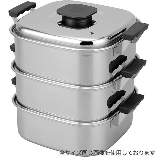 ⭐︎値下げ⭐︎角蒸し器3段　業務用蒸し器　神子島製作所　せいろ　ステンレス蒸し器 神子島製作所 18-0 角蒸器 3段 27cm （電磁調理器対応・IH対応・日本製