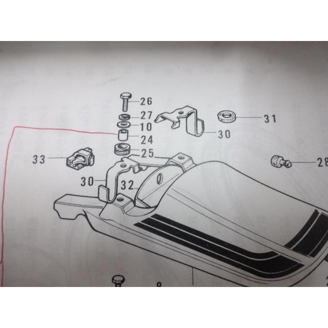 純正 新品 Z1、Z2、KZ系用 テールカウルグロメットラバー1セット (1