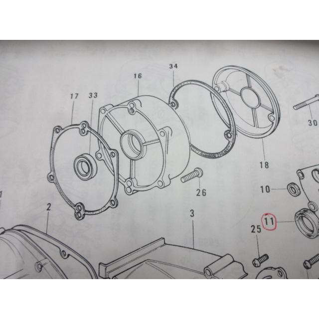 Z1 Z2 KZ 系等 用 クランクシャフト R オイルシール 72~80年式 純正 (1