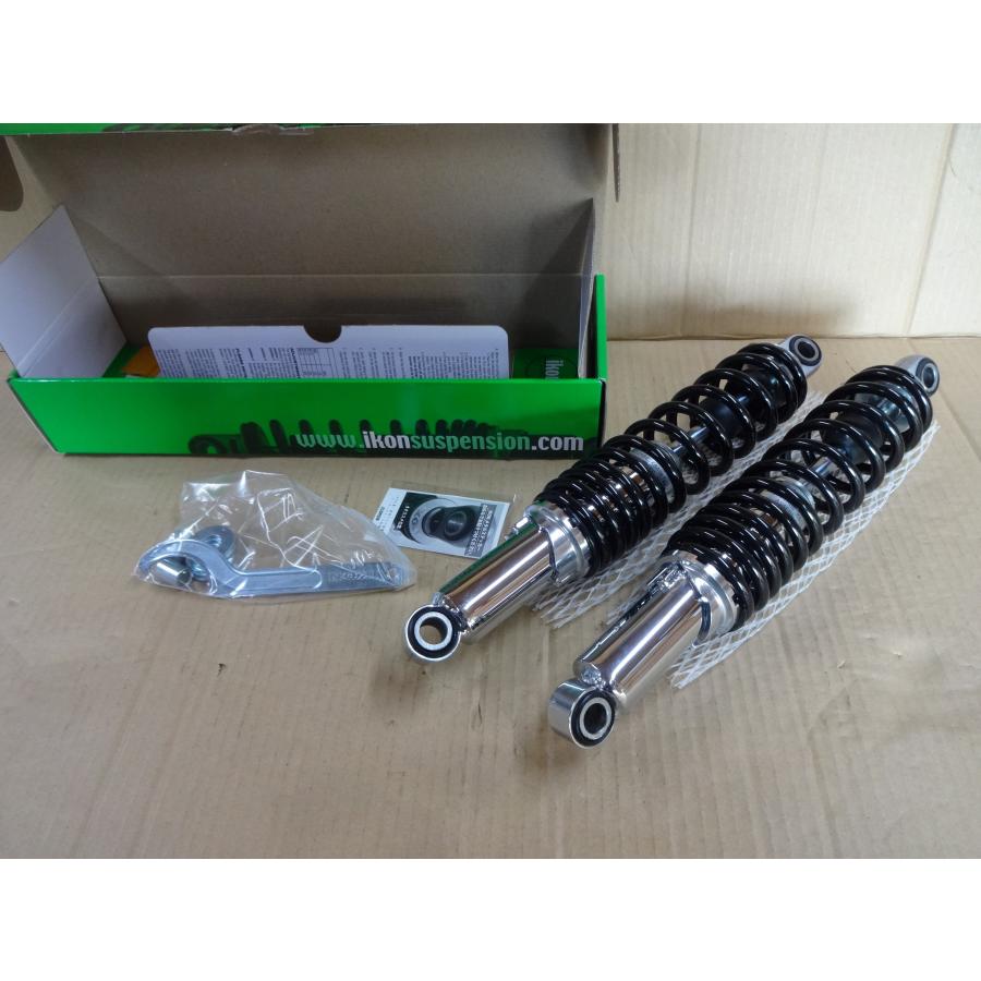 Z1 Z2 KZ1000系IKON新品リアショック メッキボディー/黒SP 72~80 Z1 Z2 KZ1000系IKON新品リアショック メッキボディー/黒SP 72~80