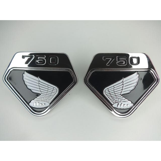 SALE!! 新品 CB750K0 用レプリカサイドカバー エンブレム 黒 左右