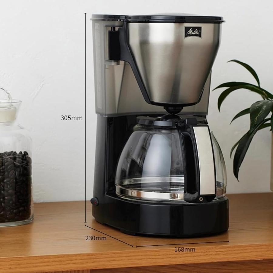 ミアス メリタ(Melitta) コーヒーメーカー 大容量10杯用 保温機能付