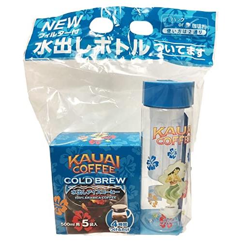 カウアイコーヒー 水出しアイスコーヒー（ボトル付き） 18g×5袋 562680184764063744ラッキースプリング 通販 Yahoo!ショッピング