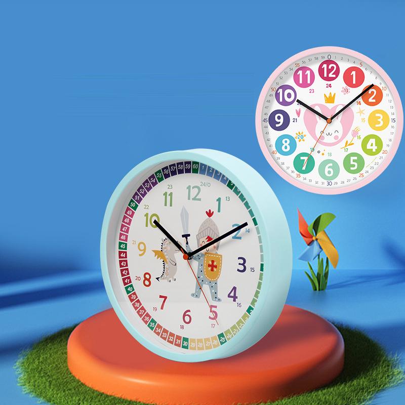 知育時計 時間学習 壁掛け時計 学習時計 子供用 掛け時計 24時間表示
