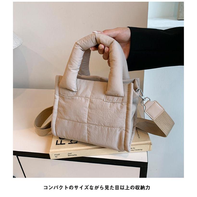 ナイロン 軽量 キルティングバッグ ショルダー スクエア ショルダー 