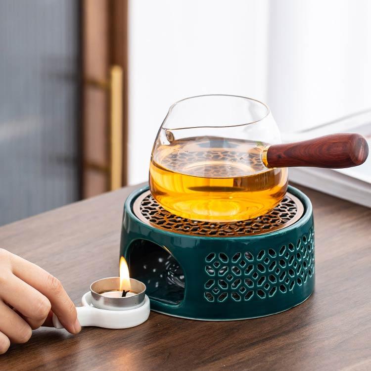 温める 陶器 レトロ温茶ストーブ おしゃれ キャンドルホルダー