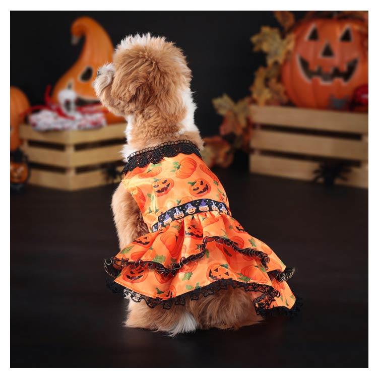 あいちゃん　犬服　ハンドメイド　わんこ服　ハロウィンワンピ halloween onepiece S ~ XL 2color / 犬の服 犬服 ワンピース