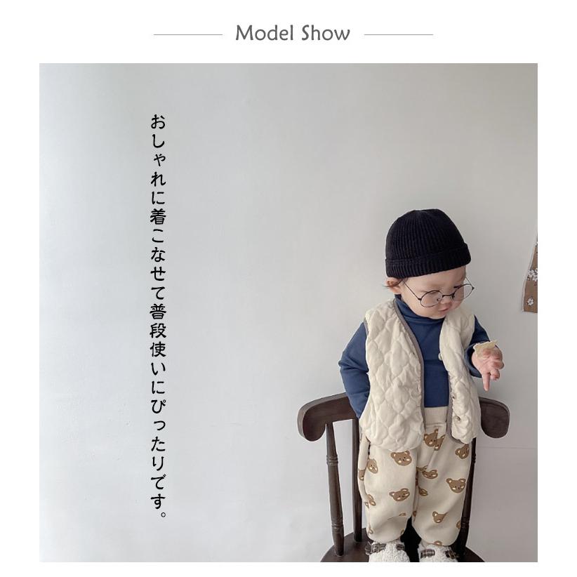無地 中綿 キルティング 子供服 体温調節 コート ベスト 女の子 厚手