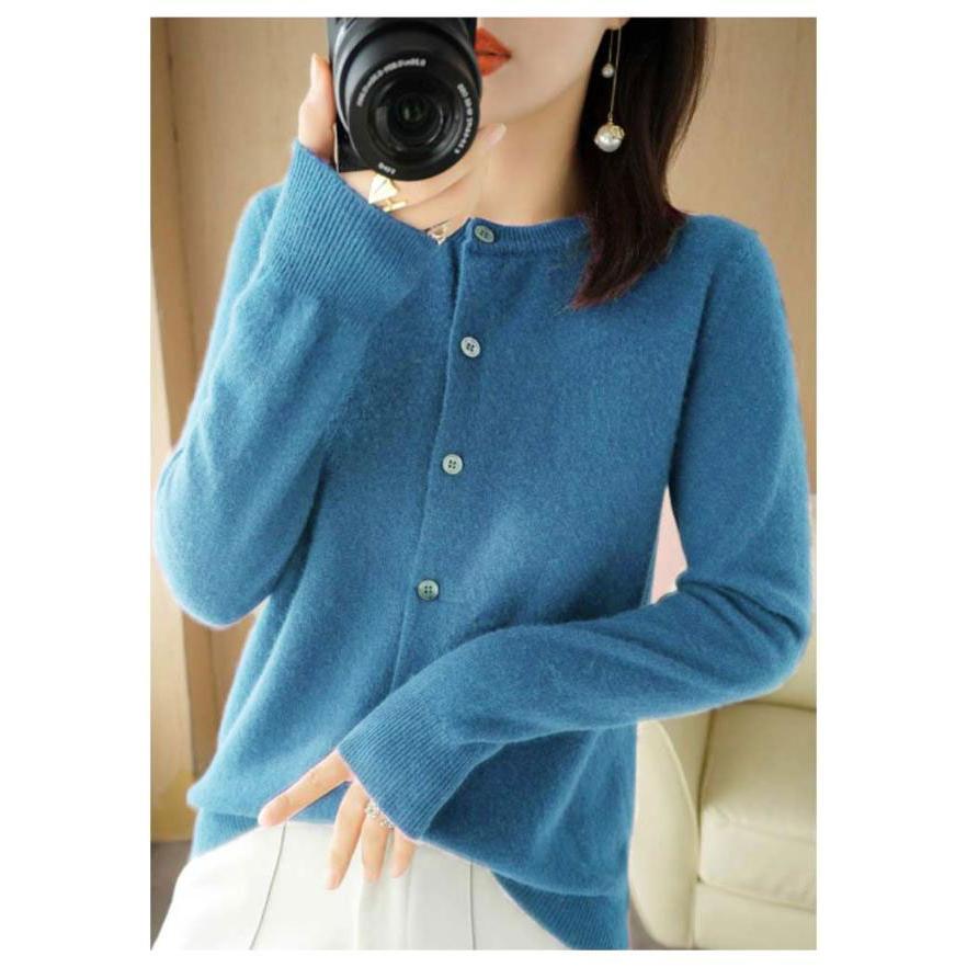 カーディガン ニット 通勤 Uネック カシミヤタッチ 春 レディース 冬