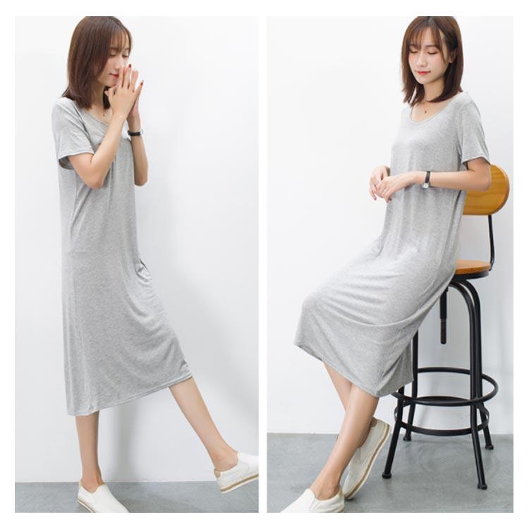 ワンピース レディース ミモレ丈ワンピース ロング丈ワンピース Tシャツワンピースワンピース ゆったり Vネック シンプル カジュアル 大人 リラック |  | 12