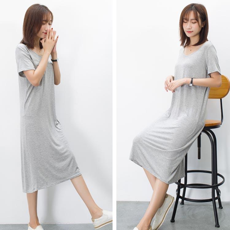 ワンピース レディース ミモレ丈ワンピース ロング丈ワンピース Tシャツワンピースワンピース ゆったり Vネック シンプル カジュアル 大人 リラック |  | 03