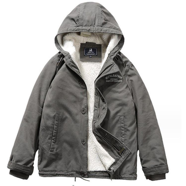 n1 フード付き ジャケット 黒とグレー