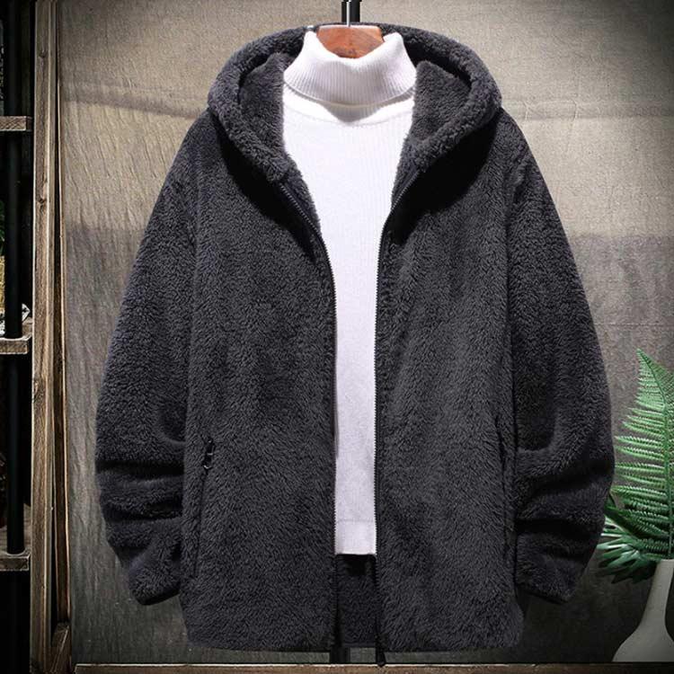 メンズ フリースジャケット ボアジャケット 秋冬 フード付き 防風 裏