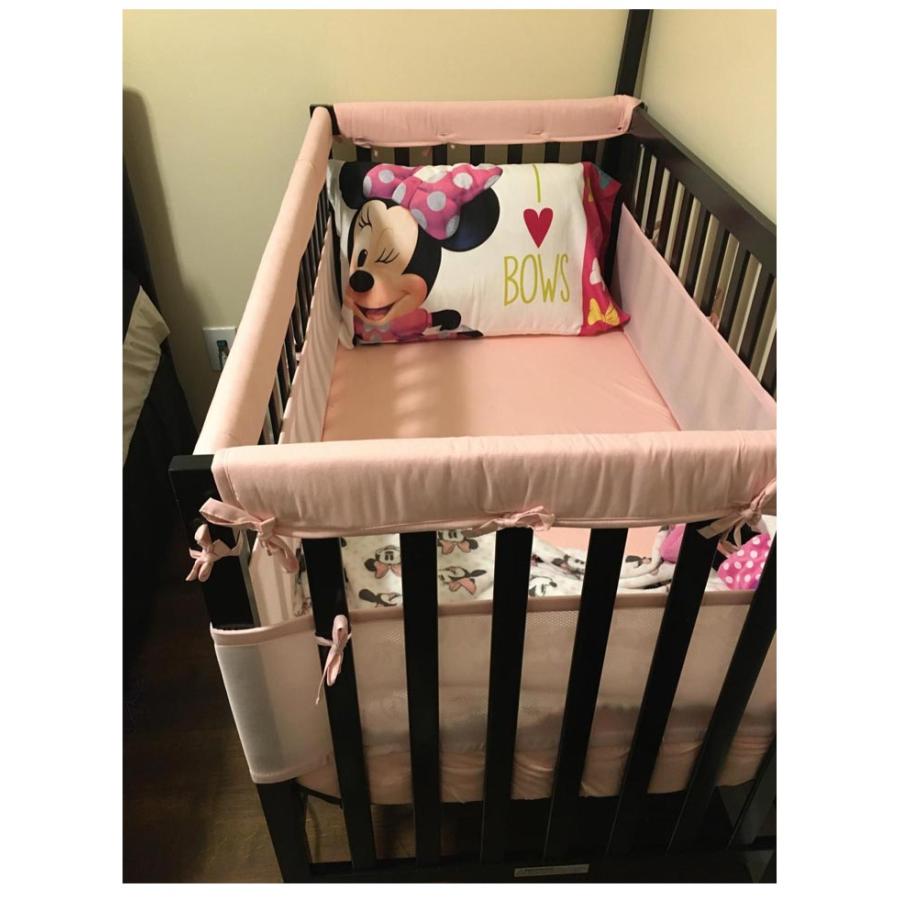 ベビーベッドガード 2点セット 通気性 メッシュ ベッドバンパー