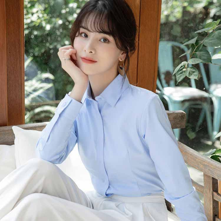 レディース 白シャツ 形態安定 シャツ ブラウス 長袖 半袖