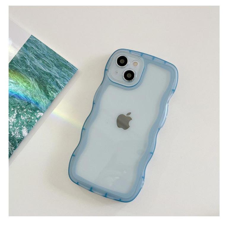 全6色！クリアケース 透明 可愛い iPhoneケース クリア うねうね