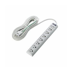 (まとめ)エレコム EU RoHs指令準拠 雷ガード常時通電/スイッチ連動タップ T-T05-3750LG/RS〔×2セット〕(代引不可)