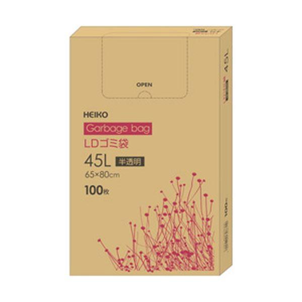 信頼 まとめ ヘイコー Ldゴミ袋 半透明 45l 1箱 100枚 5セット 配送員設置送料無料 Www Muslimaidusa Org