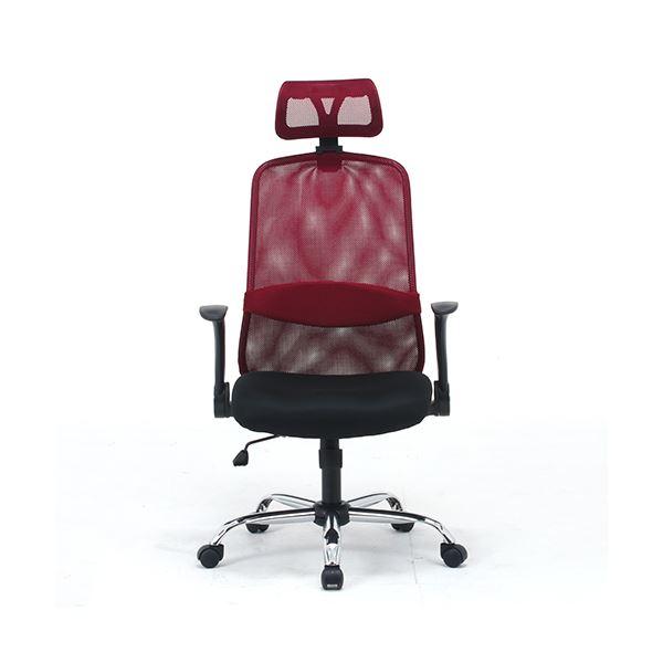 たしろ屋 オフィスチェア デスクチェア 幅66cm レッド 肘付き