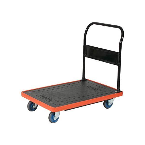 Trusco 荷台の全周に緩衝ゴムを巻きぶつけても傷を付けにくい加工ds Trusco Mkp樹脂製台車固定式906 616mm エアキャスター付エアキャスター付平台車