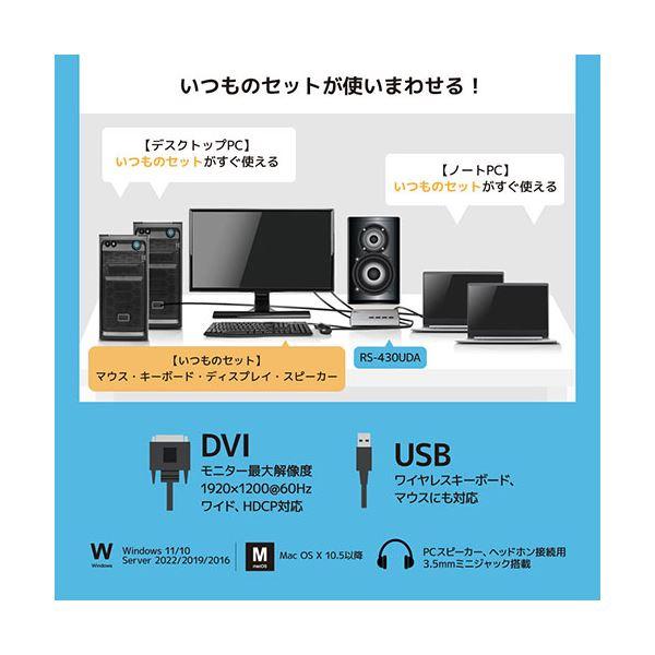 安心保障付き ラトックシステム DVIパソコン切替器(4台用) RS-430UDA(代引不可)