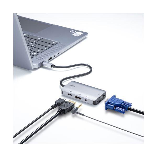 新春セール中 サンワサプライ USB Type C-HDMI/VGA変換アダプタ(4K/30Hz/PD対応) AD-ALCHV02(代引不可)
