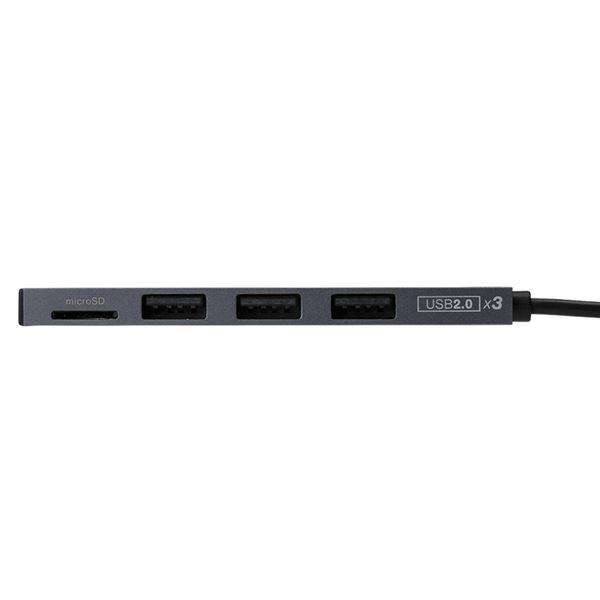 Digio2 USB 極薄極細 3ポートハブ+カードリーダー STIX COM-2MSD083GY(代引不可)｜luckytail2｜03
