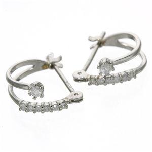 プラチナ・ダイヤ 計0.1ct エタニティピアス ダイヤモンドピアス(代引不可)