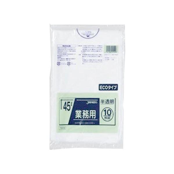 業務用45L 10枚入02LLD+メタロセン半透明 TM49 〔（60袋×5ケース）300袋セット〕 38-277(代引不可)