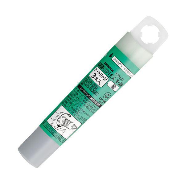 （まとめ） ゼブラ蛍光オプテックス1・2用カートリッジ 緑 RWK8-G 1ケース（3本） 〔×50セット〕(代引不可)