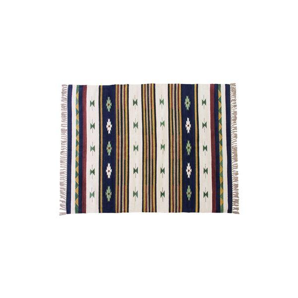 ラグマット 絨毯 170×230cm TTR-107B 長方形 インド製 綿 コットン キリム リビング ダイニング ベッドルーム 寝室 居間