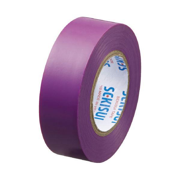 まとめ）セキスイ エスロンテープ #360 19mm×10m 紫 V360E1N（×100