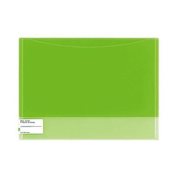（まとめ）コクヨ クリヤーホルダー（2ポケットエンベロープ）A4 黄緑 フ-5770YG 1セット（5枚）〔×10セット〕(代引不可)