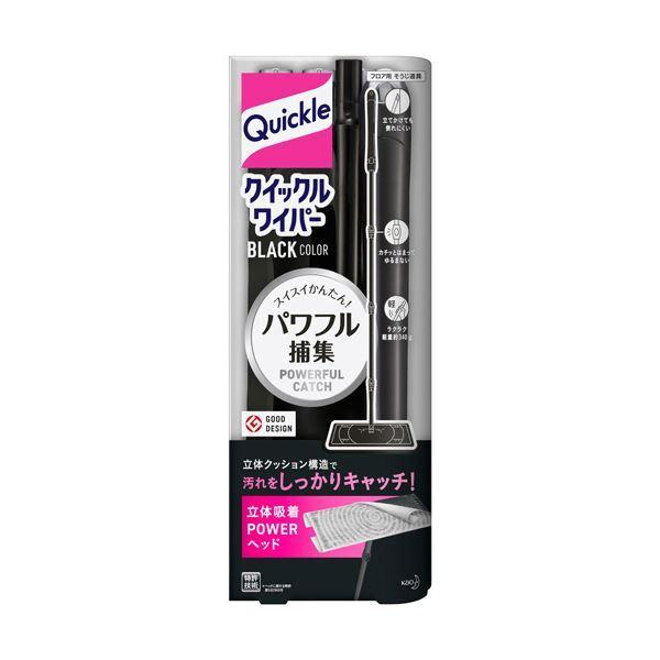 （まとめ）花王 クイックルワイパー BLACK 1本 〔×5セット〕(代引不可)