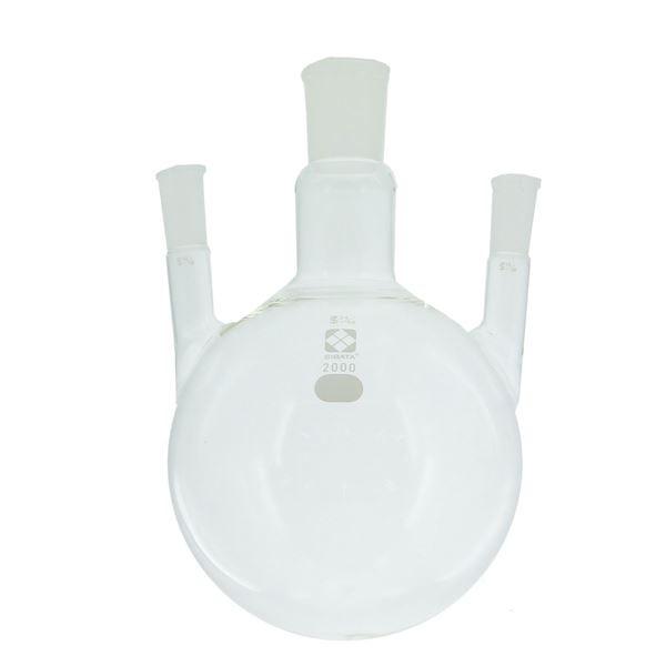 〔柴田科学〕共通摺合三口丸底フラスコ 3000mL 005330-453(代引不可)