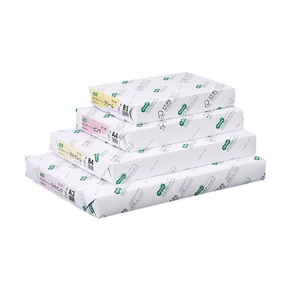 (まとめ) TANOSEE αエコカラーペーパーIIA4 ピンク 1セット(2500枚:500枚×5冊) 〔×5セット〕(代引不可)