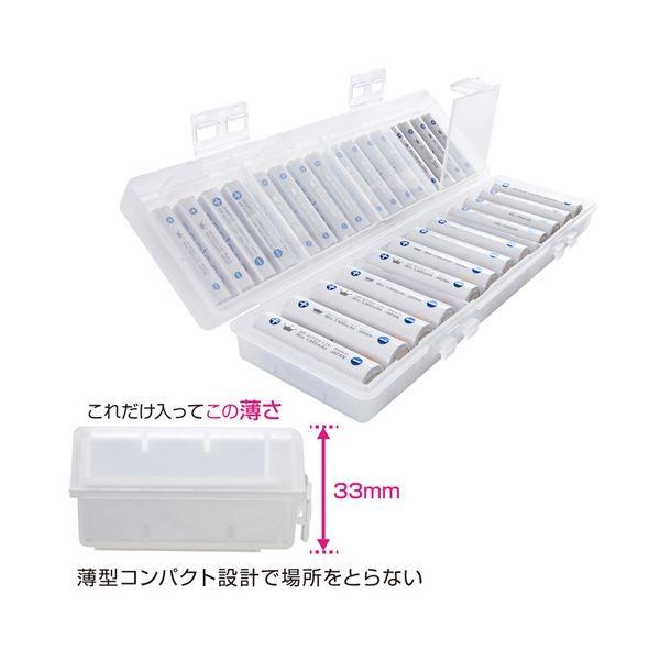 (まとめ) サンワサプライ 電池ケース単3形・単4形対応大容量タイプ クリア DG-BT6C 1個 〔×10セット〕(代引不可)｜luckytail｜06
