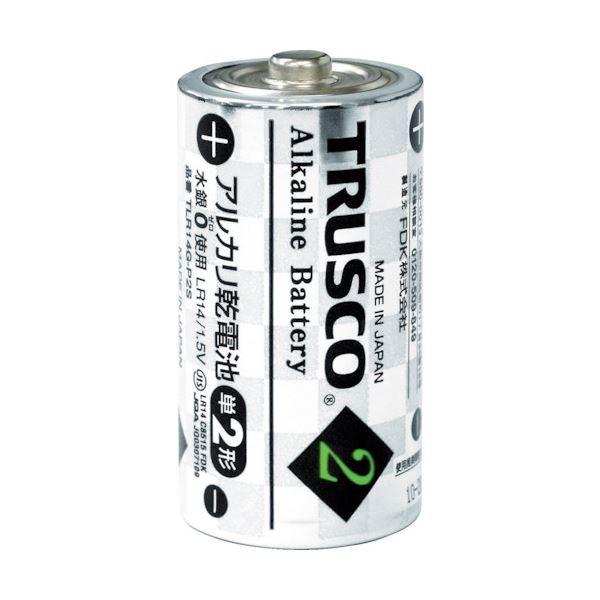 (まとめ) TRUSC0 アルカリ乾電池 単2TLR14G-P2S 1パック(2個) 〔×50セット〕