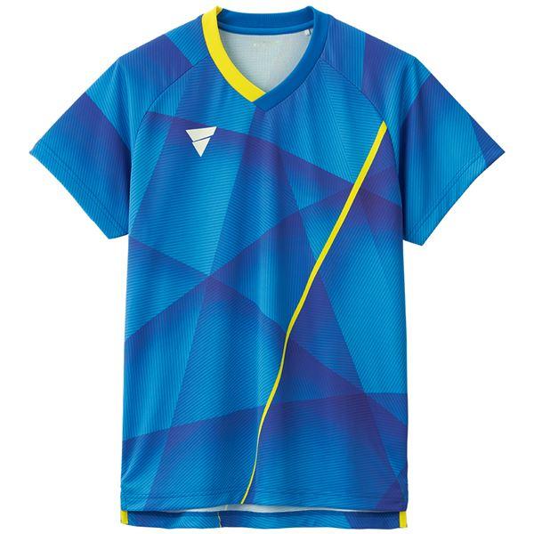 2022年ファッション福袋 VICTAS（ヴィクタス） 2XL ブルー 男女兼用 V-NGS200 卓球ゲームシャツ その他卓球用品
