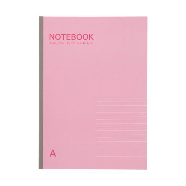 激安正規品 A罫7mm A4 ノートブック （まとめ）TANOSEE ピンク 〔×3セット〕 1セット（10冊） 40枚 その他ノート、紙製品