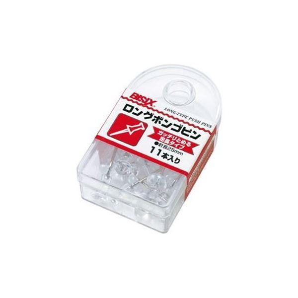 （まとめ）ミツヤ ロングボンゴピン BX1‐4‐T 透明 〔×30セット〕(代引不可)