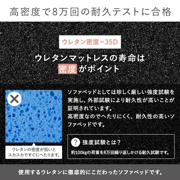 ソファ ベッド 2人掛け ダークグレー 洗えるカバー カバーリング仕様 高反発ウレタン ソファーベッド(代引不可)｜luckytail｜07