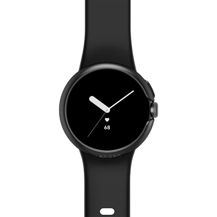 Google Pixel Watch ケース 簡易着脱 薄型 シンプル 軽量 保護 Spigen ACS05795 ブラック｜luckywagon｜05